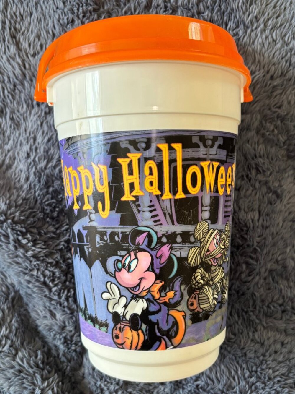2012 Disney Parks Happy Halloween Popcorn Bucket Mickey Minnie Goofy